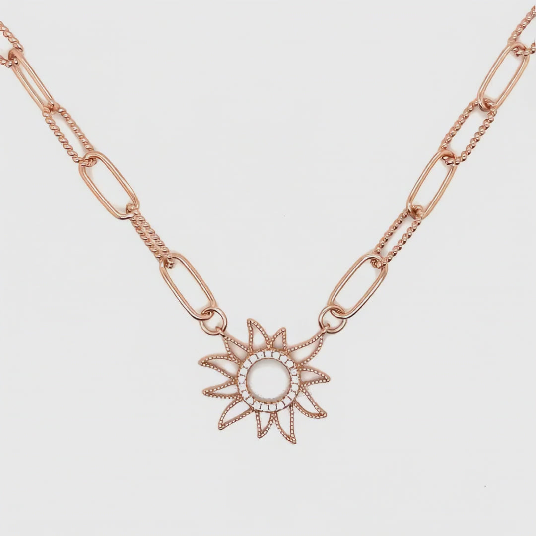 Video of the Sun Necklace, 14K gold or sterling silver