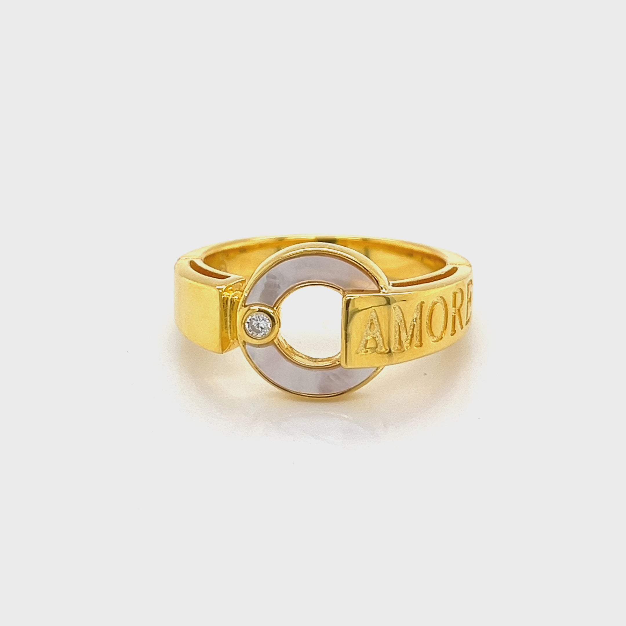 Video of the Amore Ring, 925 sterling silver with moissanite or CZ