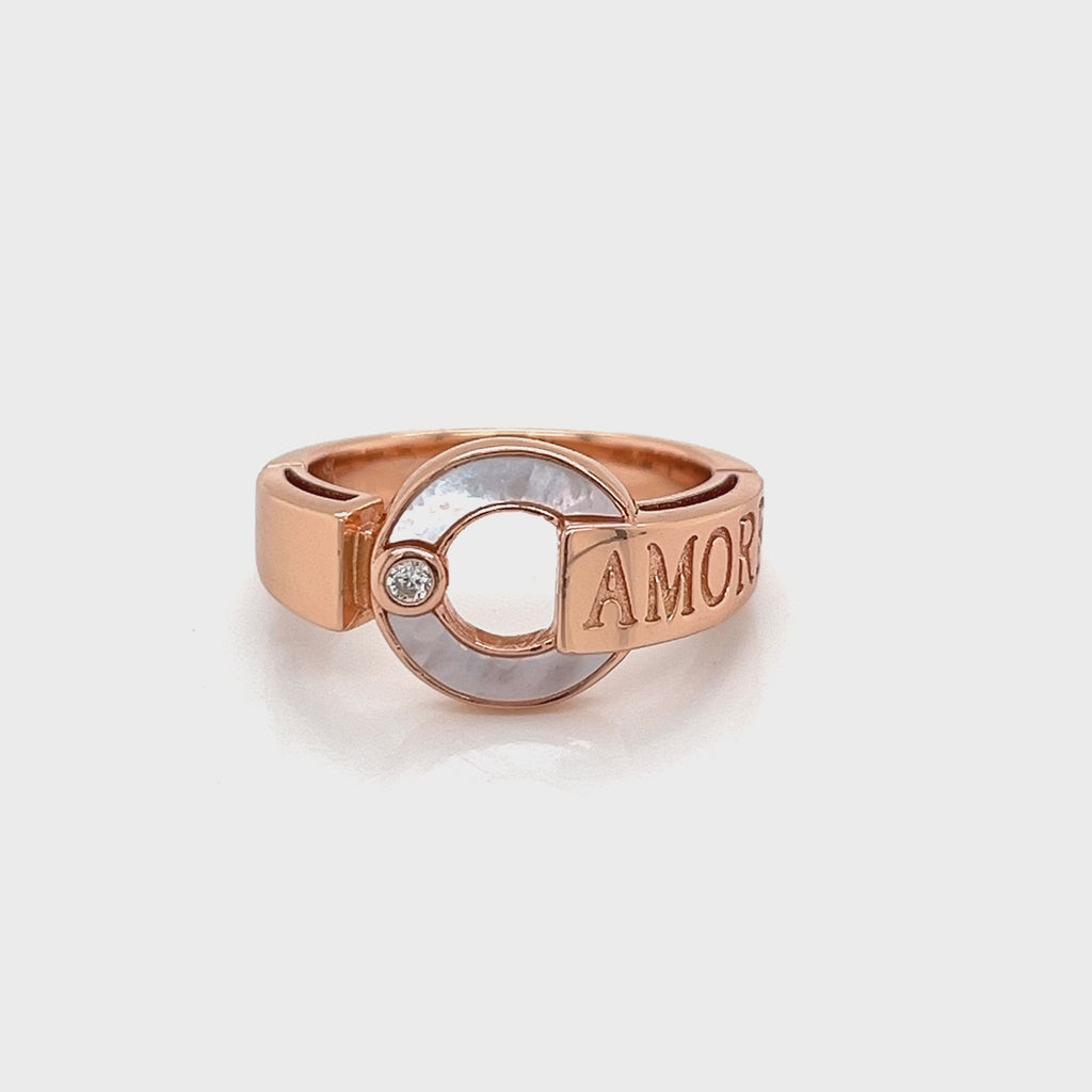 Video of the Amore Ring, 925 sterling silver with moissanite or CZ