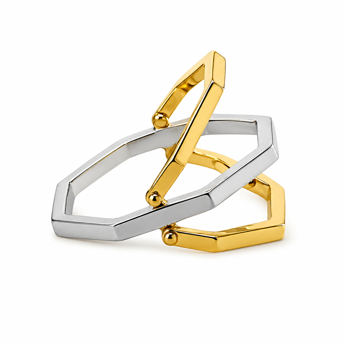 Apex Ring in 925 sterling silver with cubic zirconia, view 4