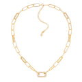Aura Necklace in 925 sterling silver with cubic zirconia, yellow gold tone