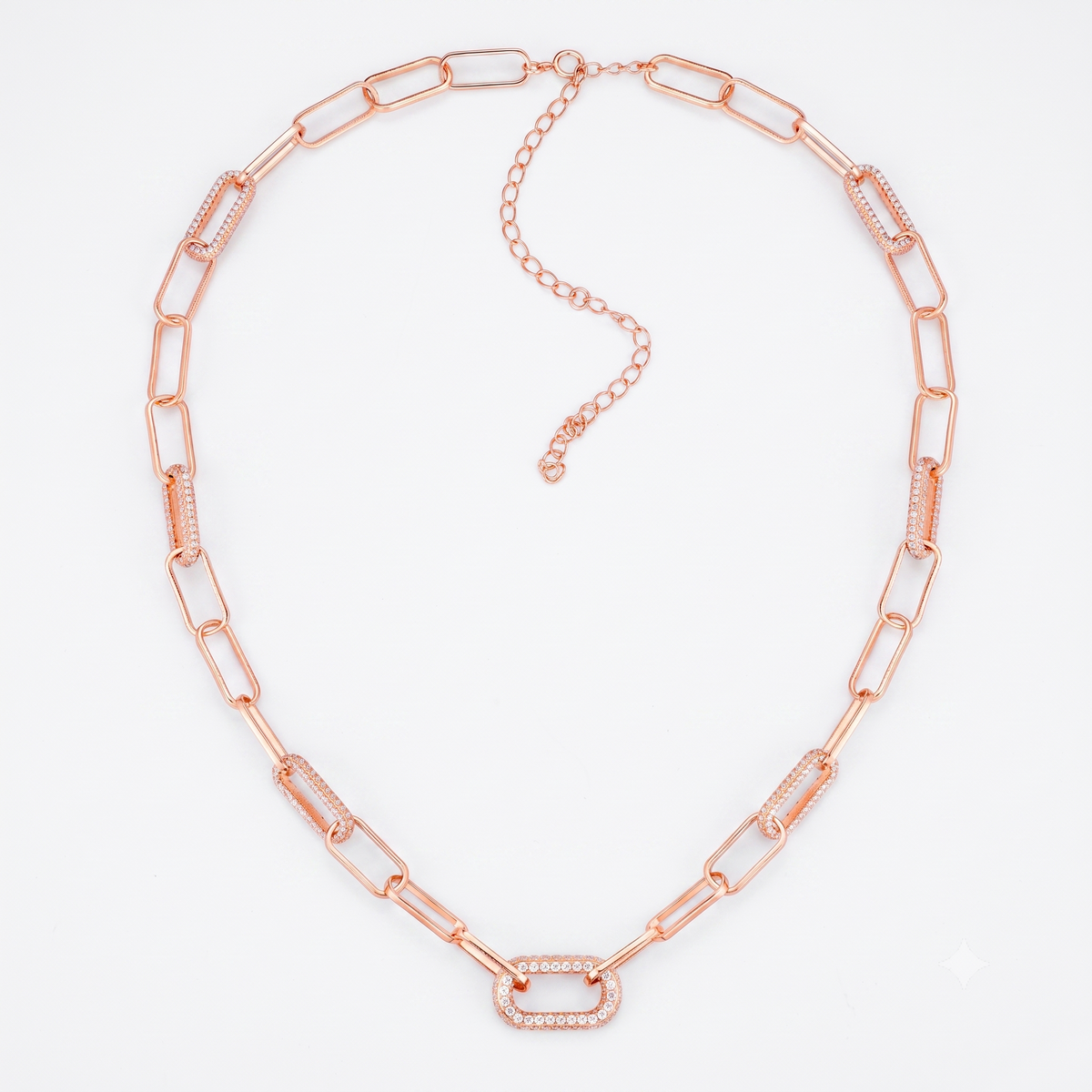 Aura Necklace in 925 sterling silver with cubic zirconia, view 4