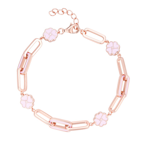 BloomFlip Bracelet in 925 sterling silver with cubic zirconia