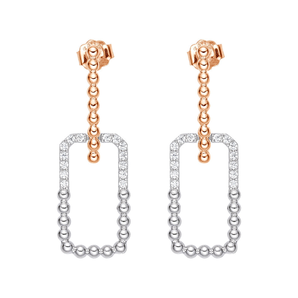 Caviar Earrings in 14K gold or sterling silver, view 3