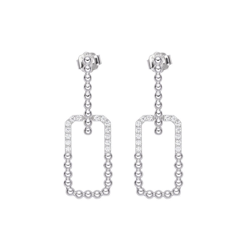 Caviar Earrings in 14K gold or sterling silver, view 4