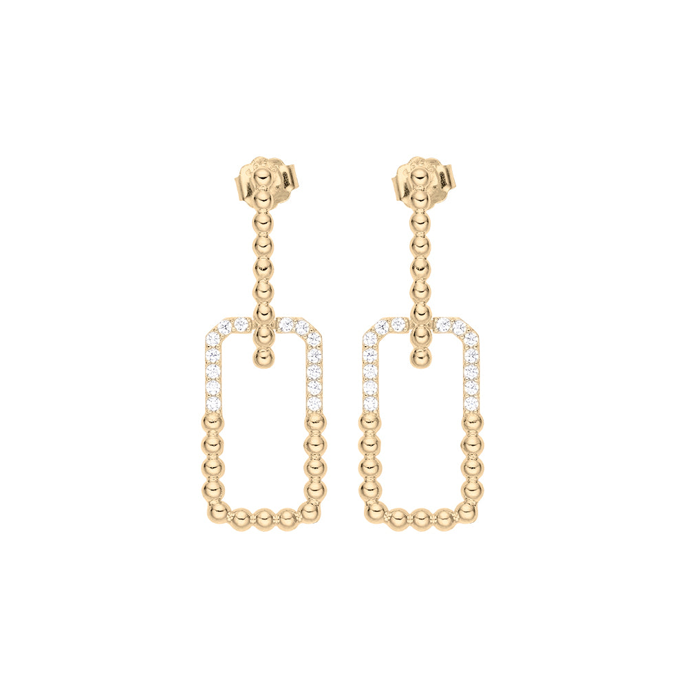 Caviar Earrings in 14K gold or sterling silver, view 5