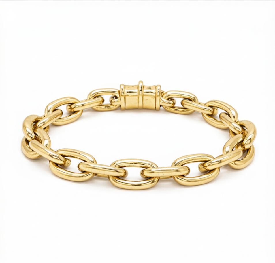 Chain Ring in 14K solid gold, view 5