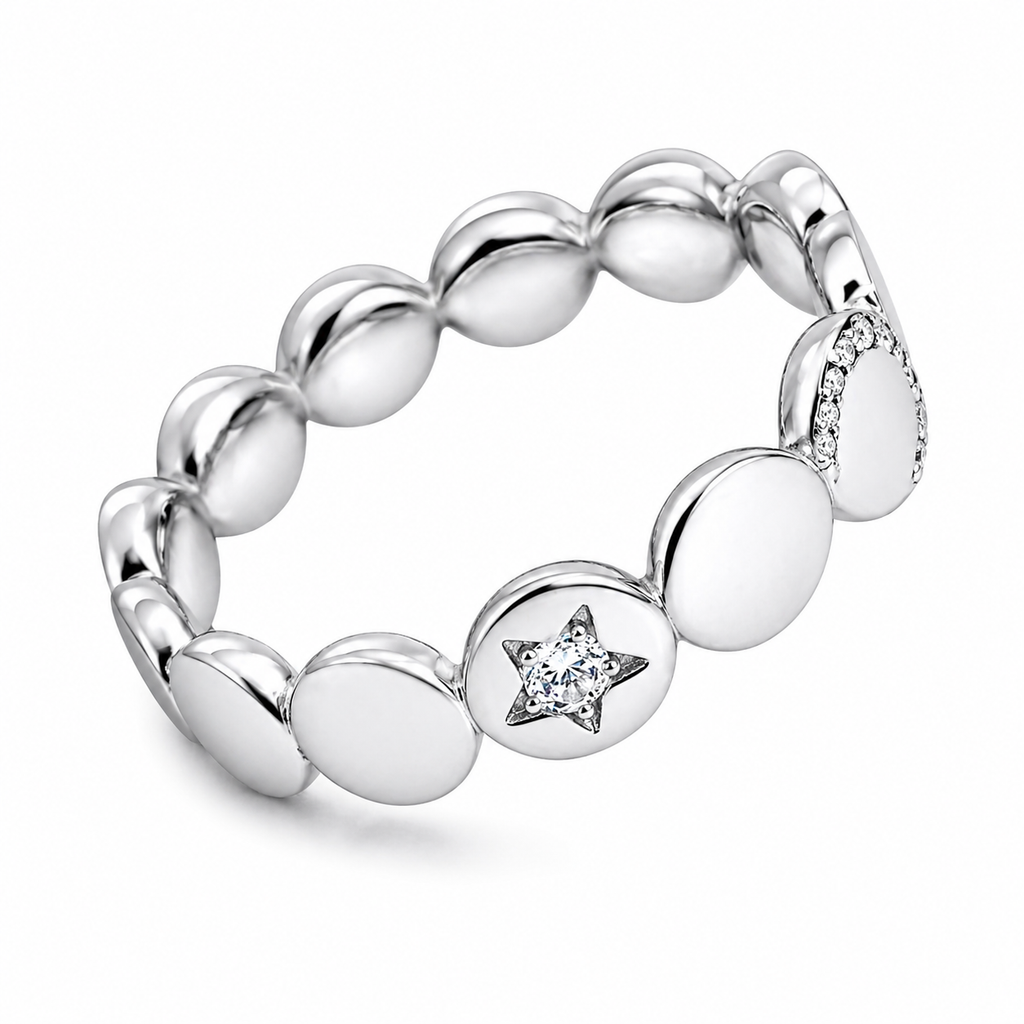 Cosmic Ring in 14K gold or sterling silver, view 4