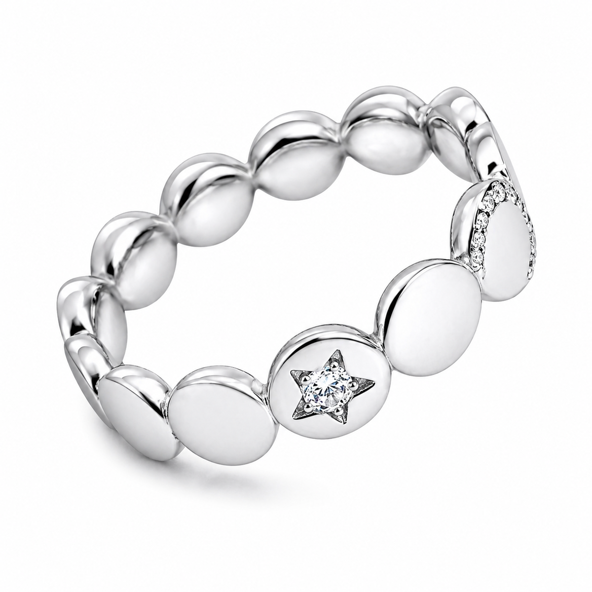 Cosmic Ring in 14K gold or sterling silver, view 4