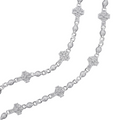 Cross Necklace in 925 sterling silver with lab-grown moissanite, view 3