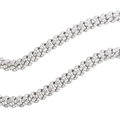 Cuban Link Necklace in 925 sterling silver with lab-grown moissanite, view 3