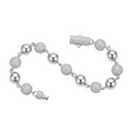 Disco Ball Bracelet in 925 sterling silver with lab-grown moissanite, view 5
