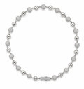 Disco Ball Necklace in 925 sterling silver with lab-grown moissanite