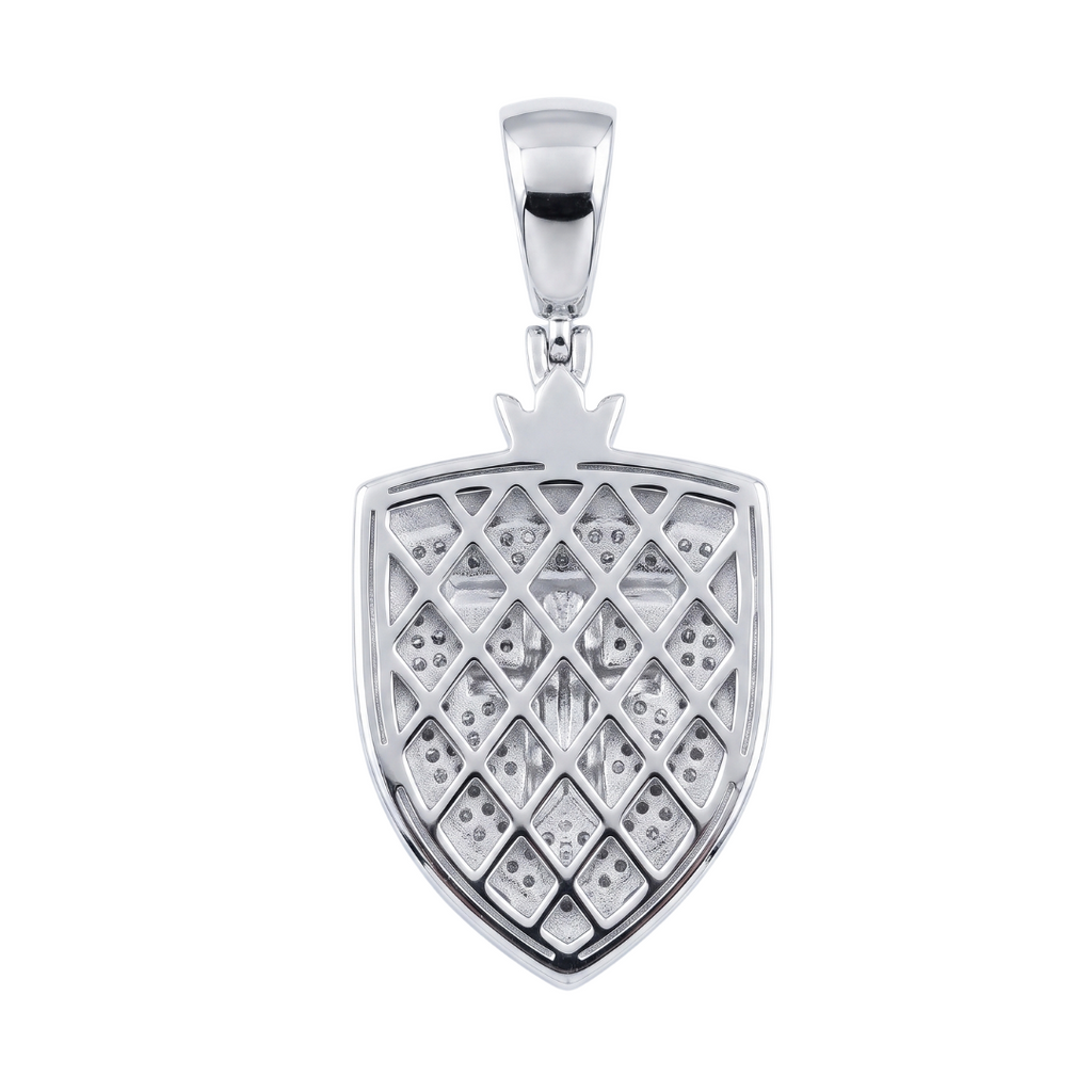 Family First Pendant in 925 sterling silver with lab-grown moissanite, view 6