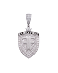 Family First Pendant in 925 sterling silver with lab-grown moissanite, view 7