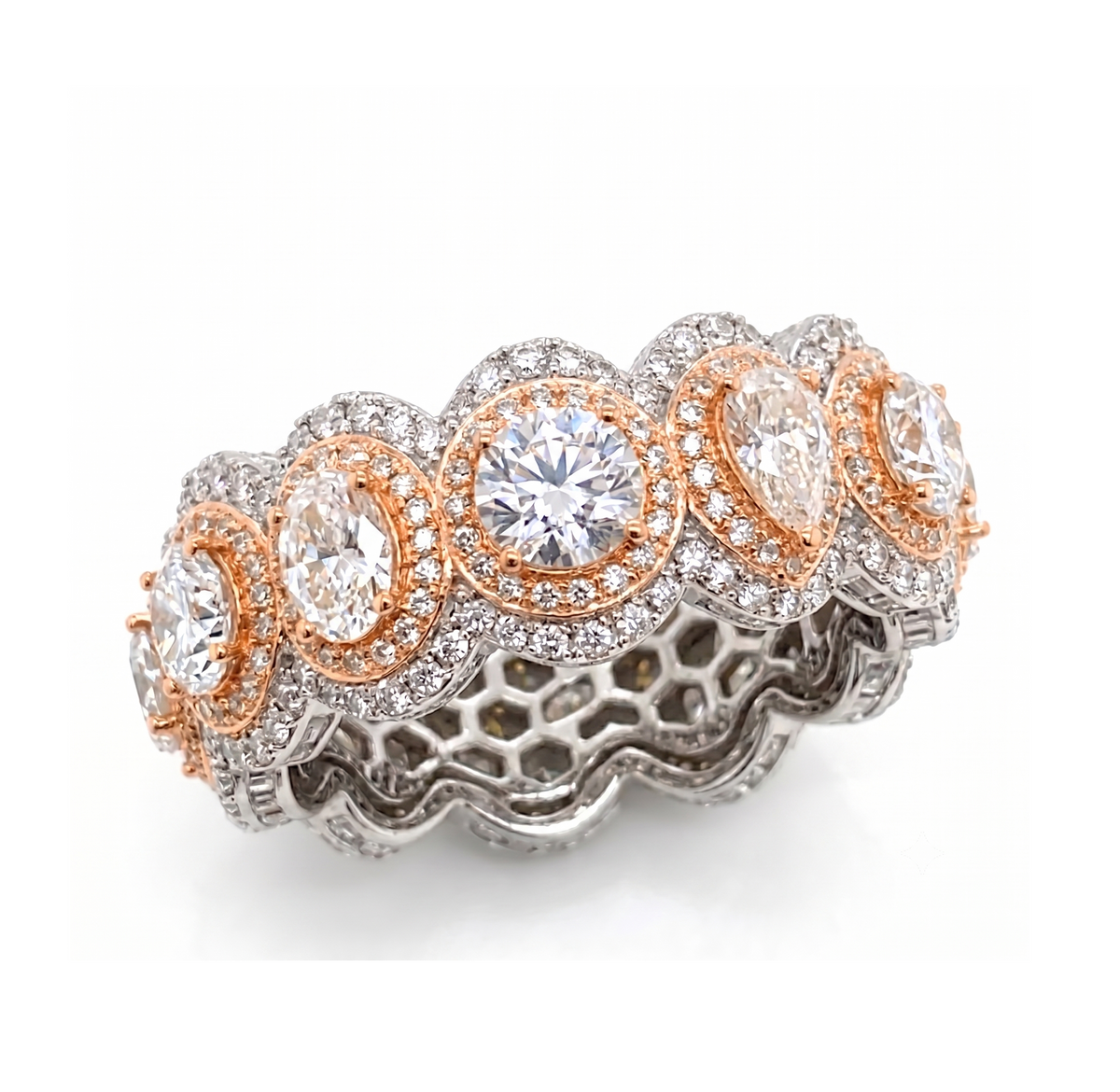 Harmony Eternity in 925 sterling silver with lab-grown moissanite, view 4
