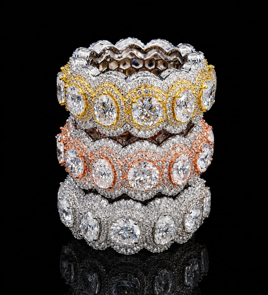 Harmony Eternity in 925 sterling silver with lab-grown moissanite, view 5