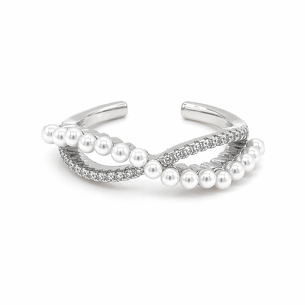 Infinity Ring in 14K gold or sterling silver, view 3