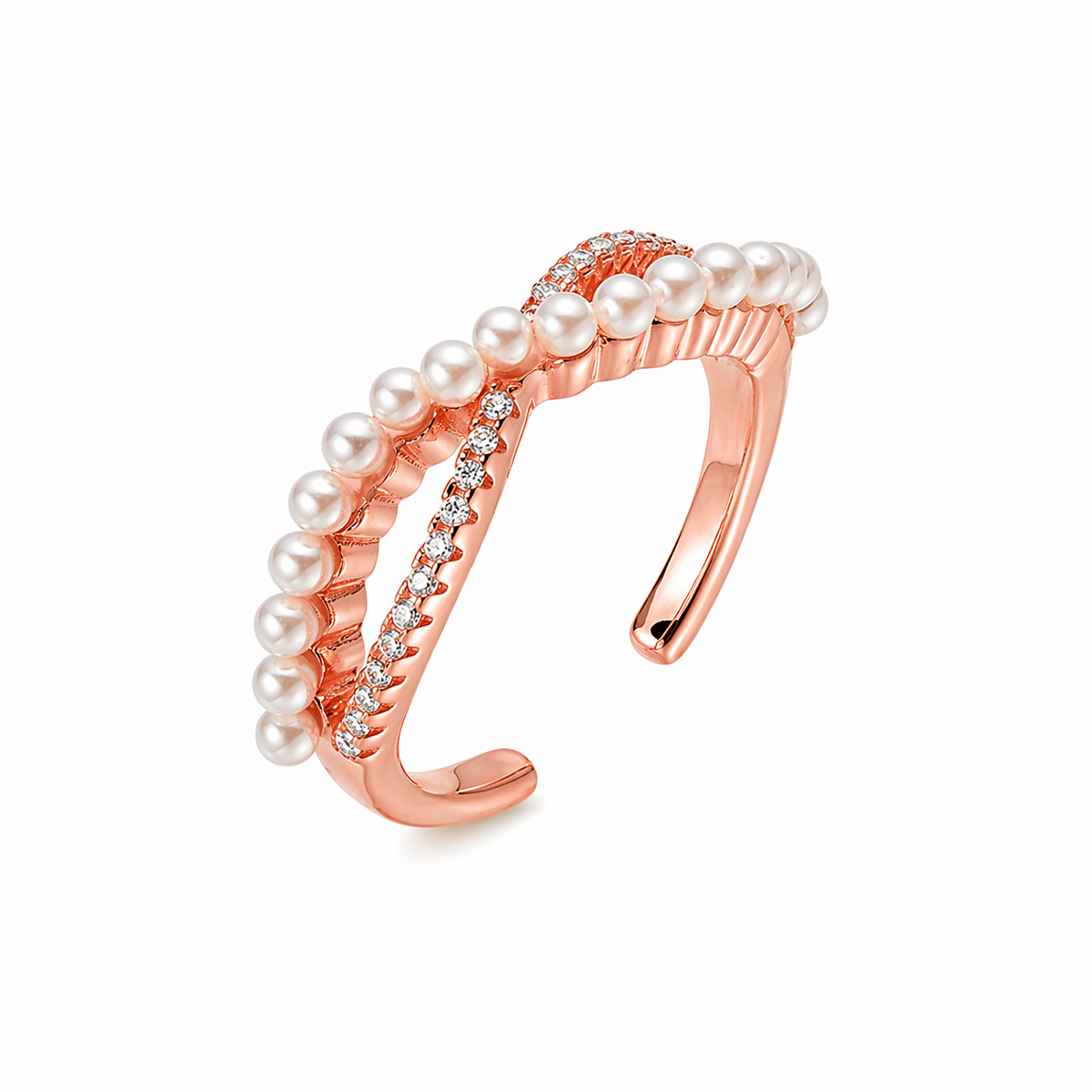 Infinity Ring in 14K gold or sterling silver, view 4