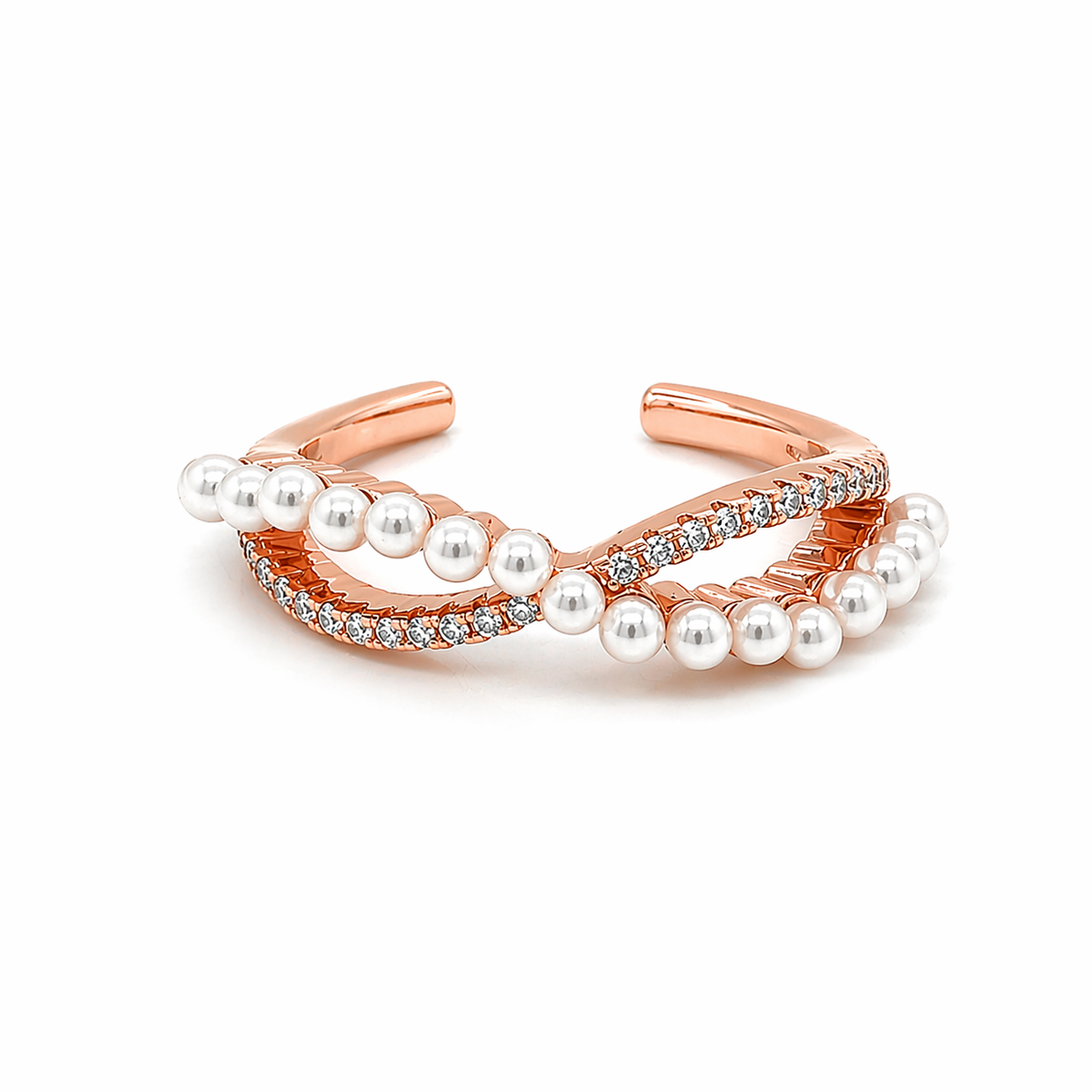 Infinity Ring in 14K gold or sterling silver, view 5