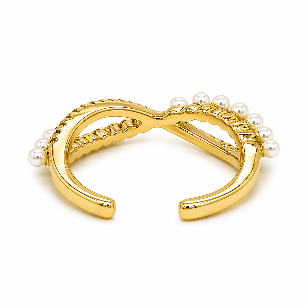 Infinity Ring in 14K gold or sterling silver, view 6