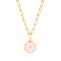 Lucky Necklace in 925 sterling silver with cubic zirconia, view 5