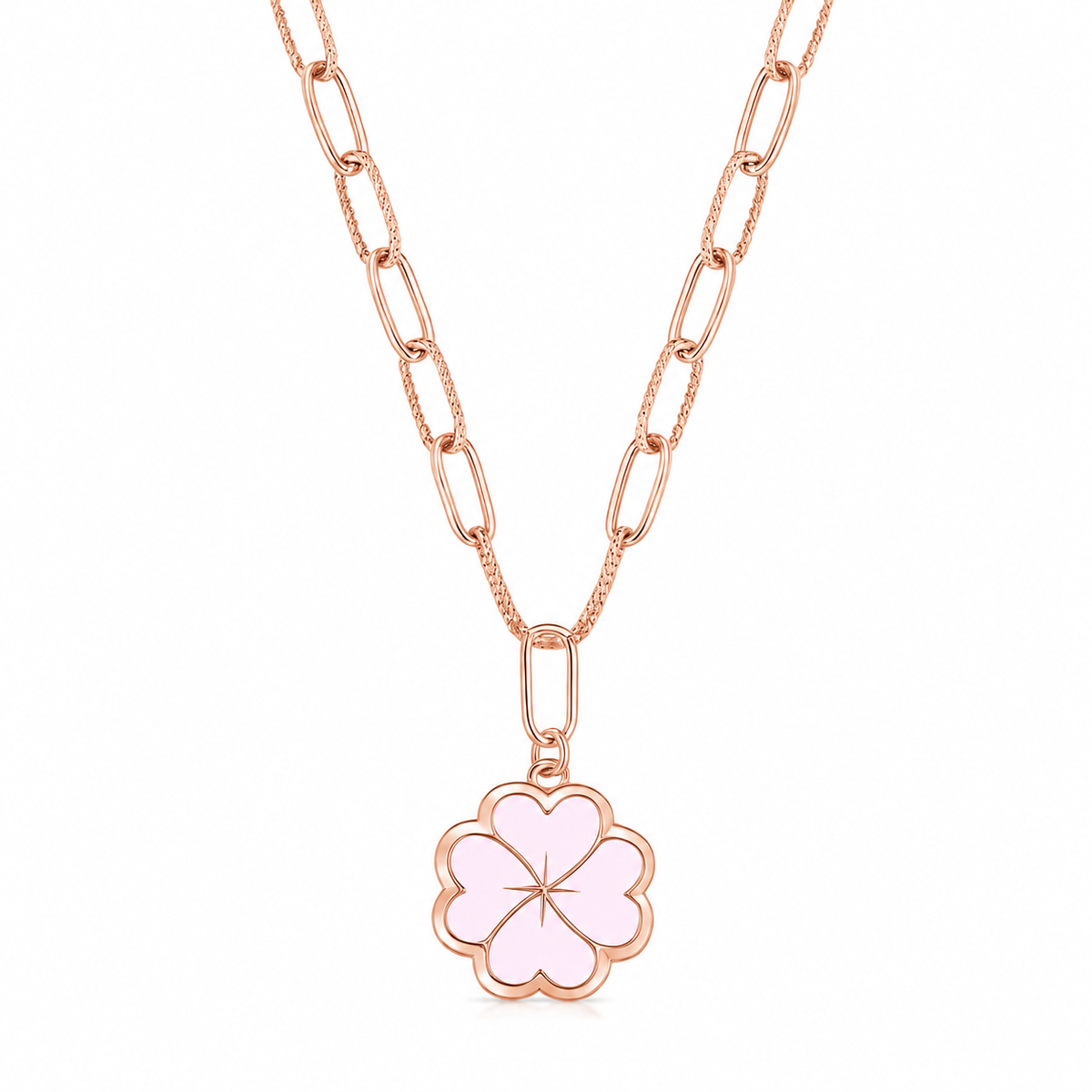 Lucky Necklace in 925 sterling silver with cubic zirconia, view 6