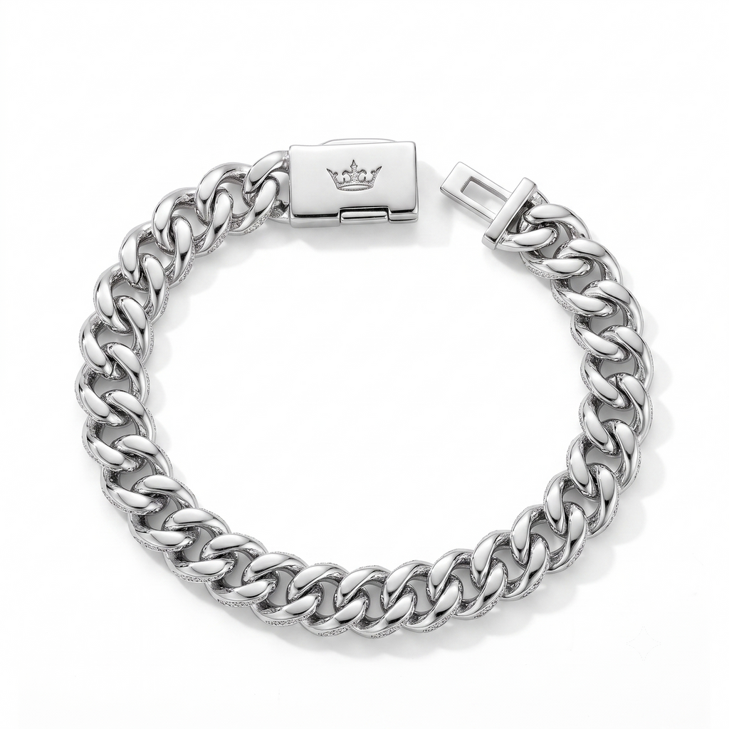 Miami Bracelet in 925 sterling silver with lab-grown moissanite, view 5