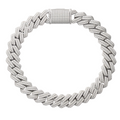 Monaco 20mm Necklace in 925 sterling silver with lab-grown moissanite