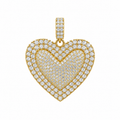 Puffy Heart Charm in 14K solid gold