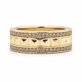 Pyramid Band in 925 sterling silver with cubic zirconia