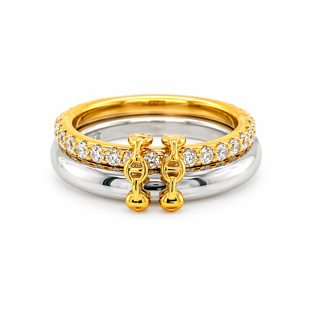 Riviera Ring in 925 sterling silver with cubic zirconia, view 4
