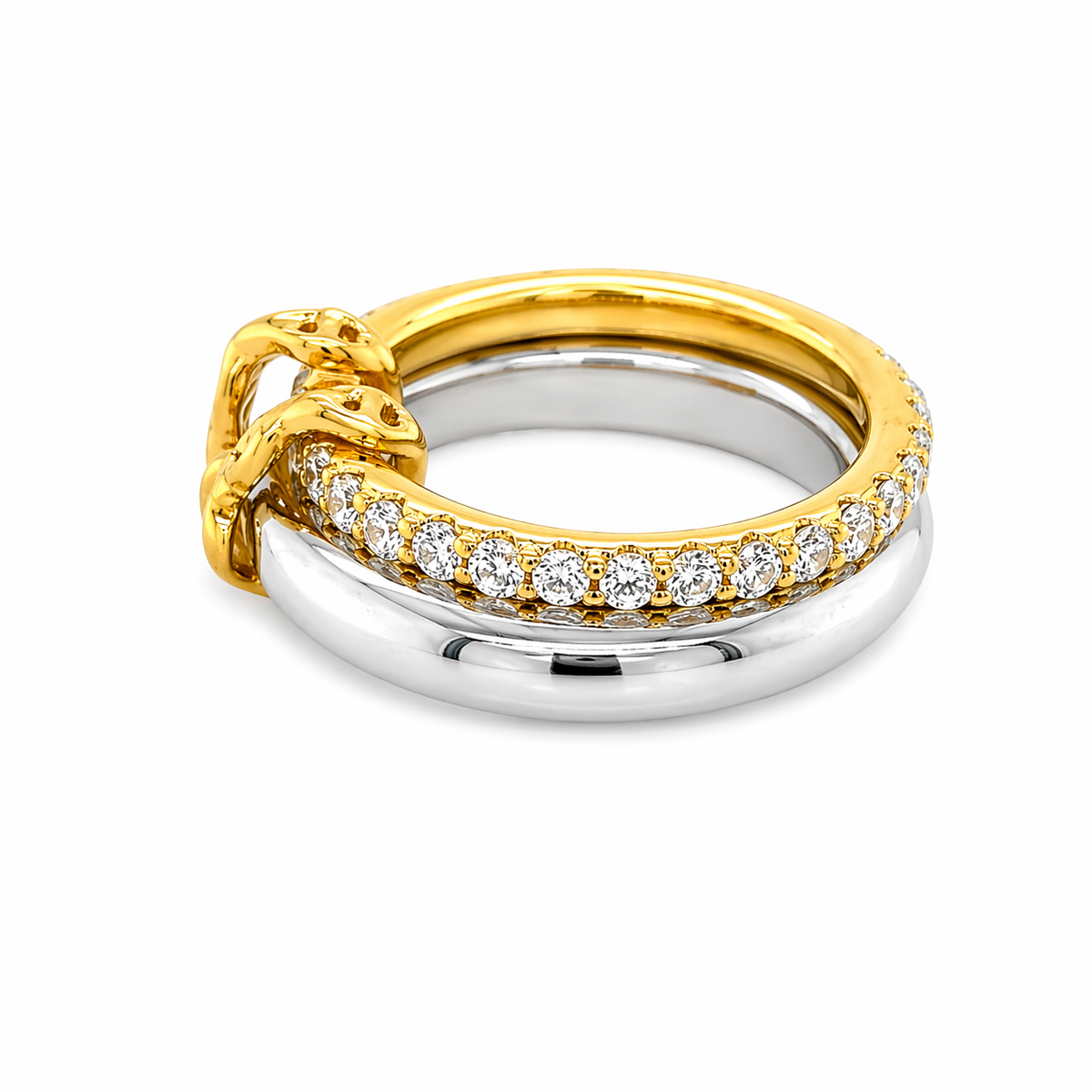 Riviera Ring in 925 sterling silver with cubic zirconia, view 6