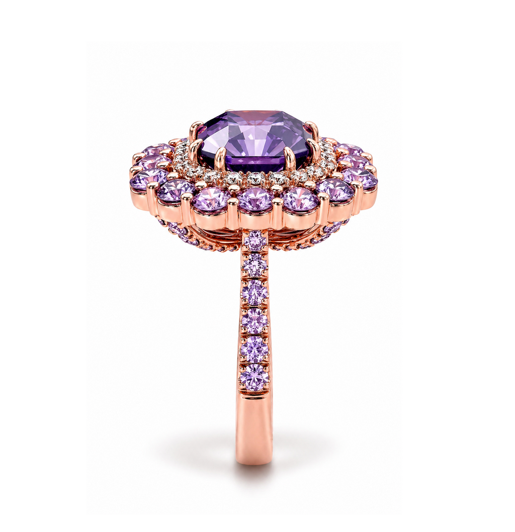 Royalty Ring in 925 sterling silver with cubic zirconia, view 5
