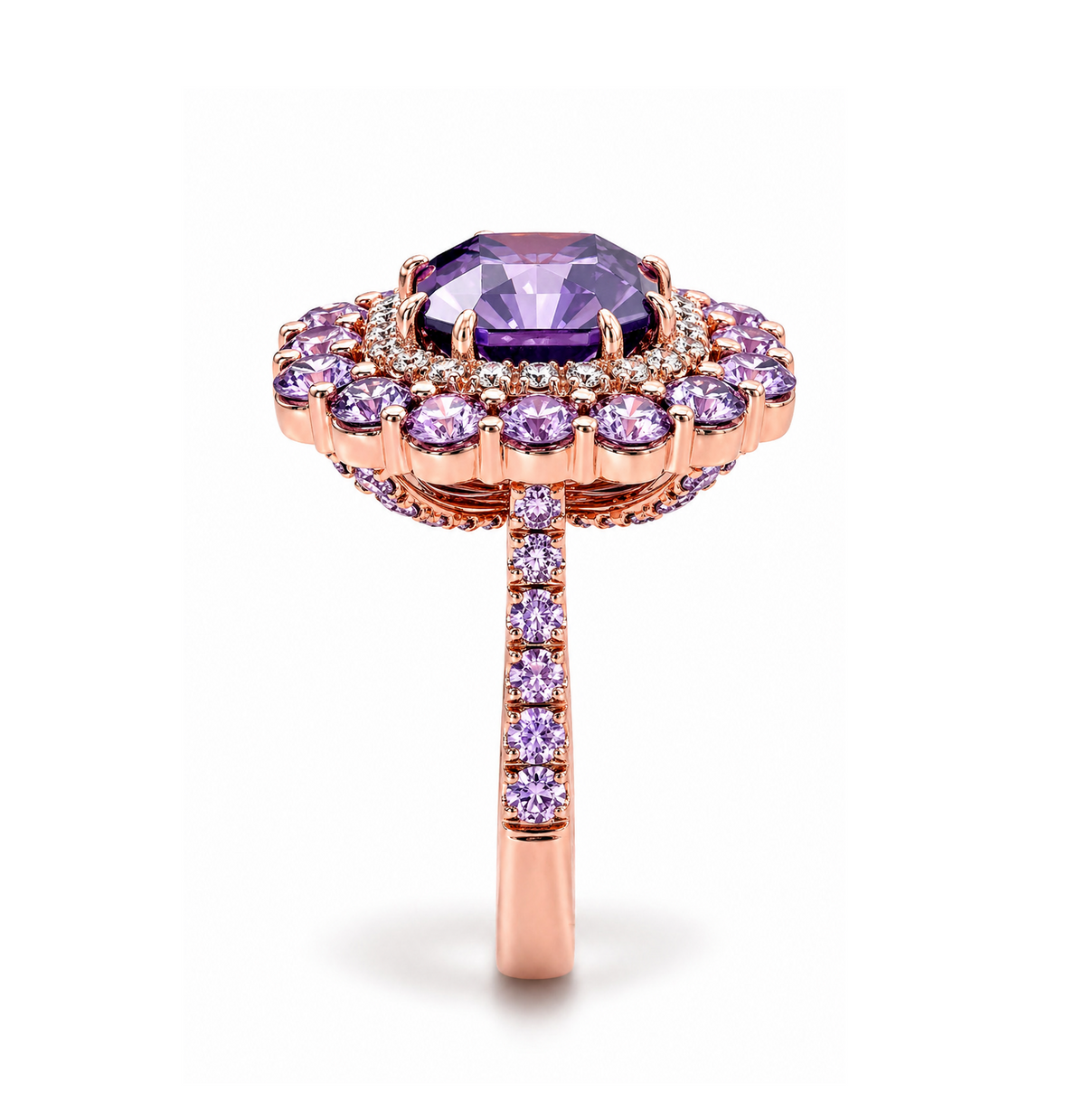 Royalty Ring in 925 sterling silver with cubic zirconia, view 5
