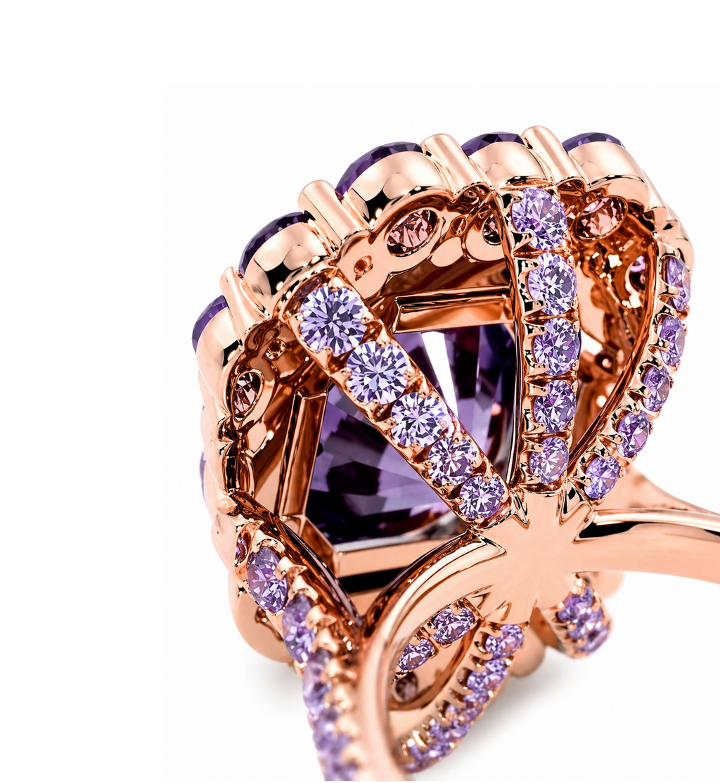 Royalty Ring in 925 sterling silver with cubic zirconia, view 7