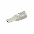 Solid Custom Tip Holder in 925 sterling silver with cubic zirconia, view 4