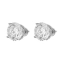 Solitaire Studs in 925 sterling silver with lab-grown moissanite