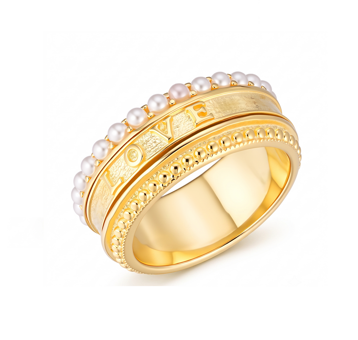 Spin Love Ring in 925 sterling silver with cubic zirconia