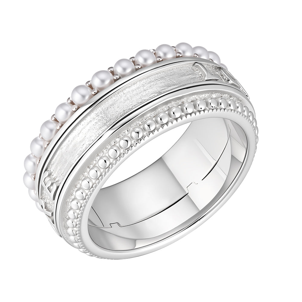 Spin Love Ring in 925 sterling silver with cubic zirconia, view 3