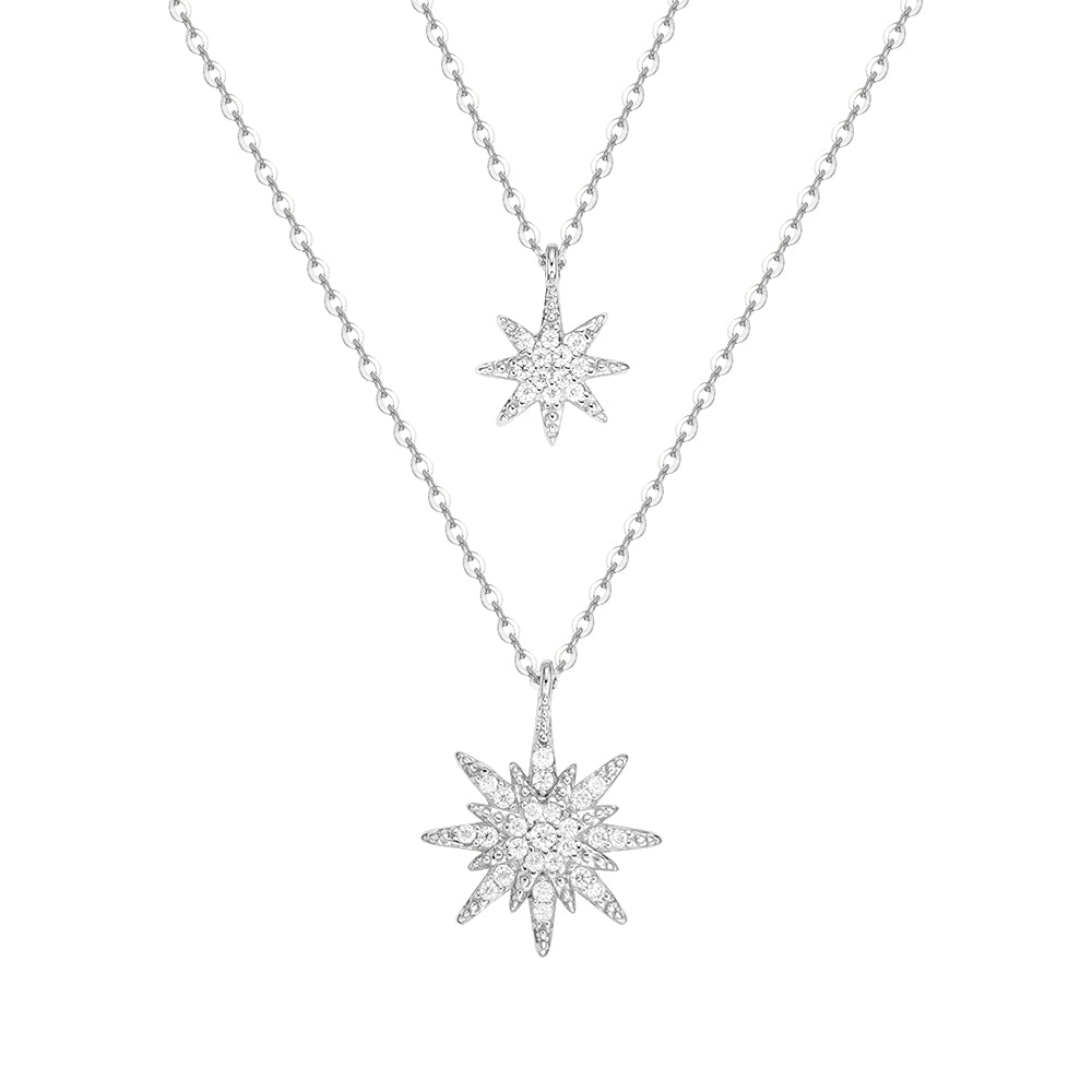 Starburst Necklace in 14K solid gold, view 4