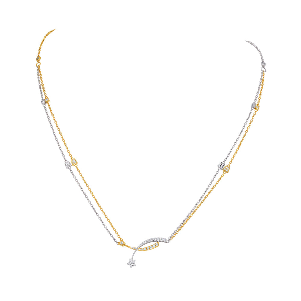 Starlight Necklace in 925 sterling silver with cubic zirconia