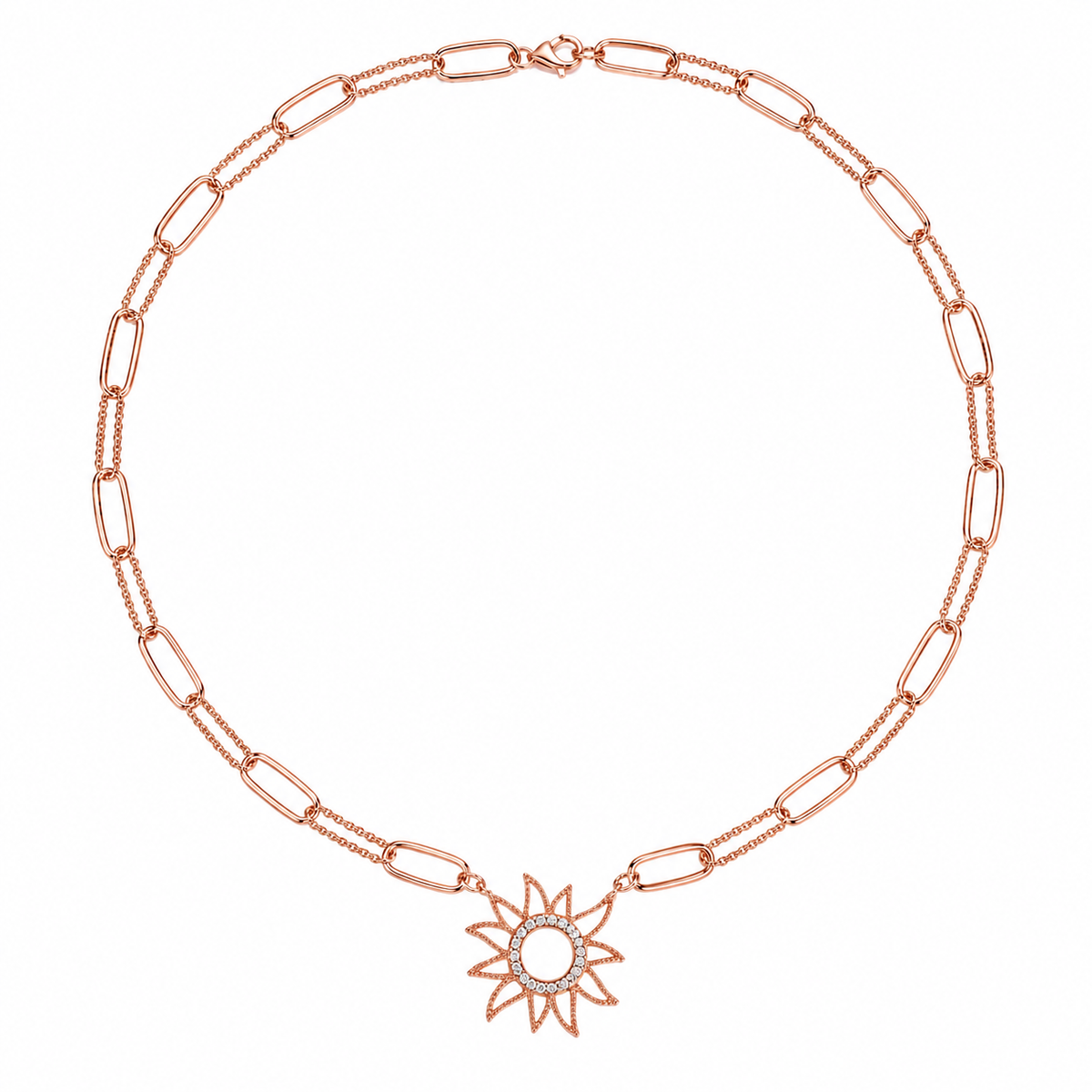 Sun Necklace in 14K gold or sterling silver, view 5