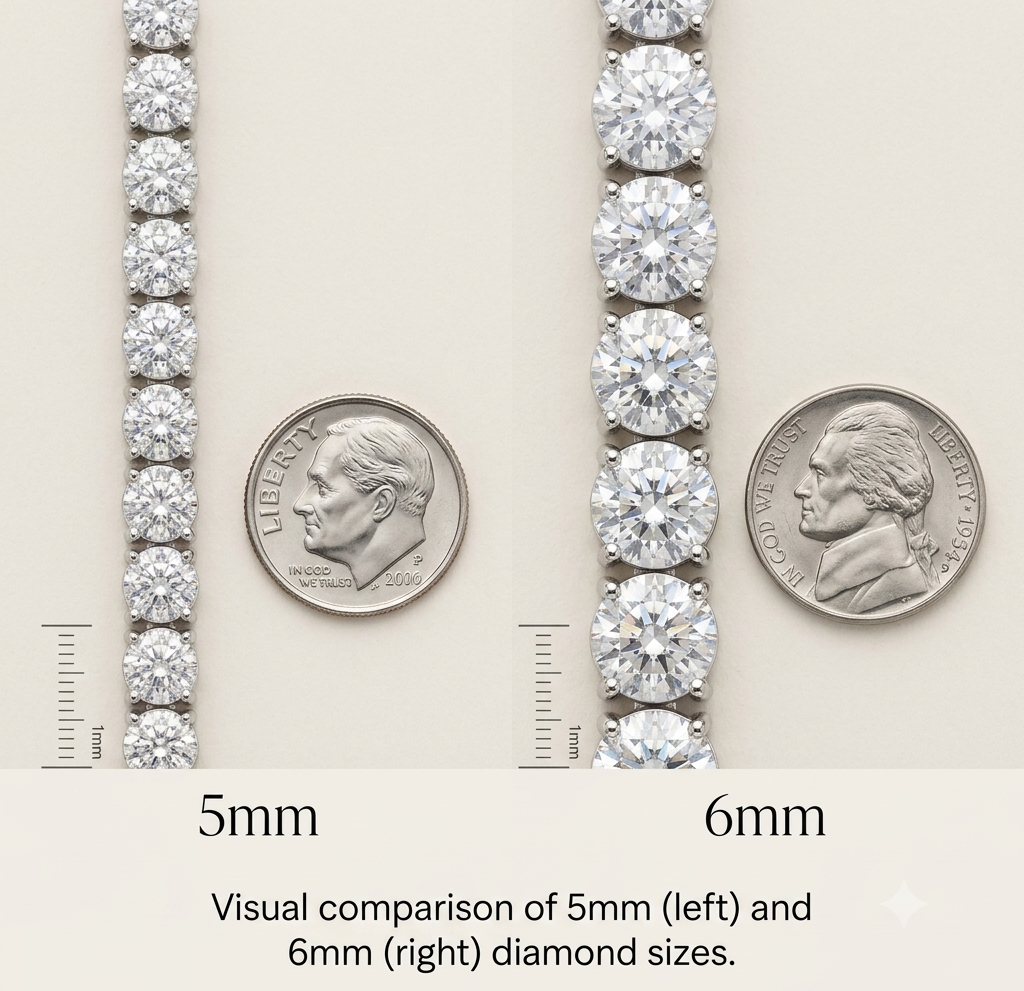 Tennis Bracelet in 925 sterling silver with lab-grown moissanite, view 9