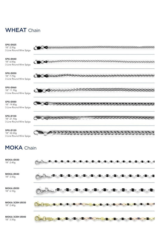 925 Wheat / Moka chain